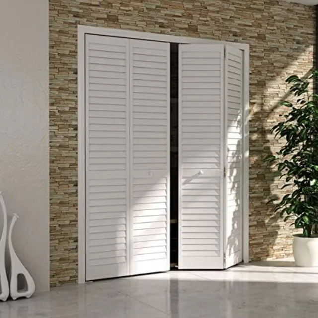 Bi-fold Door Louver Plantation Primed White 36x80 Interior Door 2 Bi-fold Door Louver Plantation Primed White 36x80 Interior Door 2
