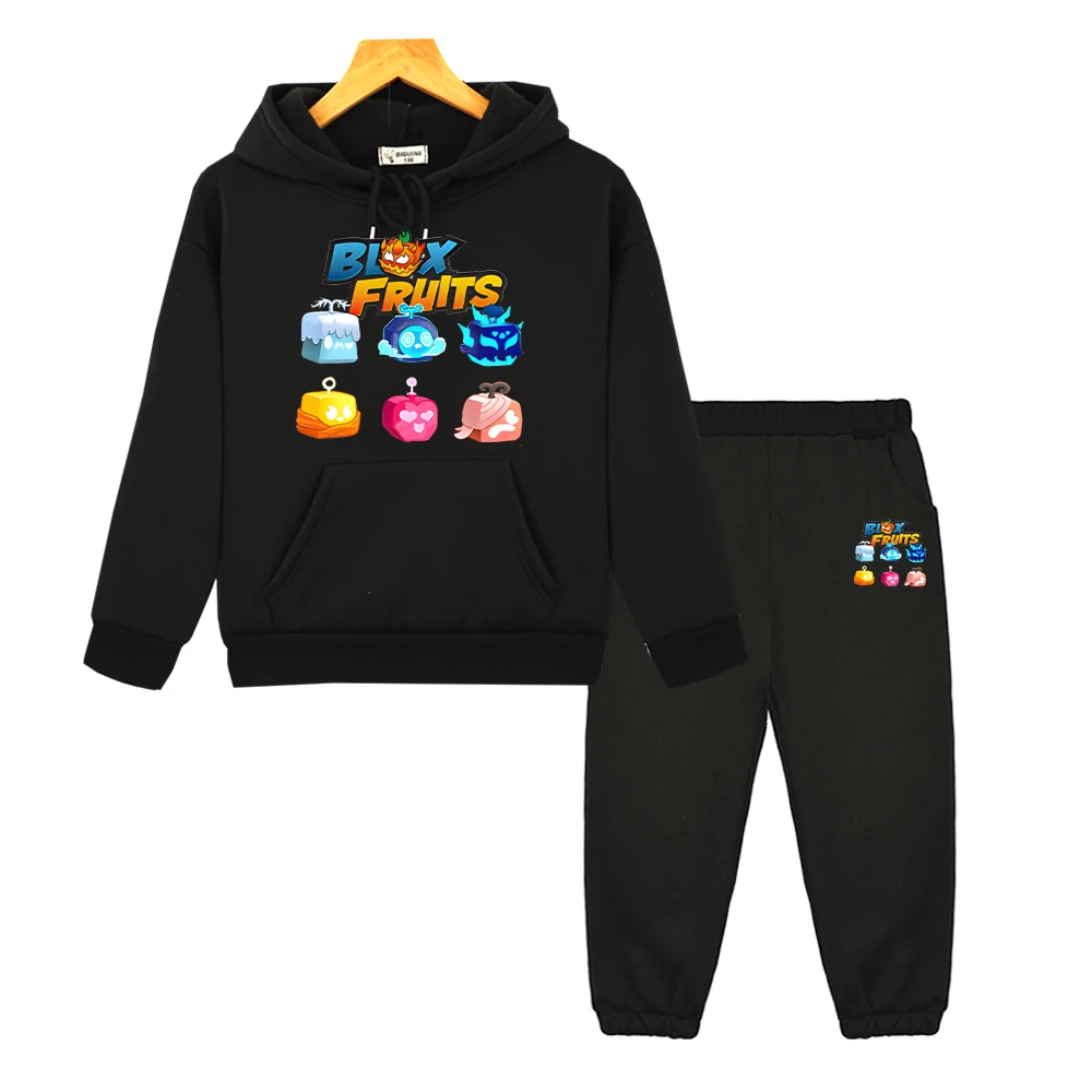 

New Game Blox Fruits anime hoodie boy girl Hooded Sets pullover Kawaii Jacket Fleece sweatshirt sportswear kids boutique clothes