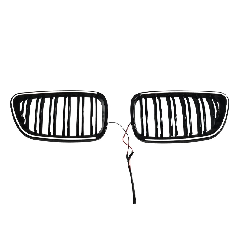 لسيارات BMW 2 Series F22 LED Grille F22 F87 ضوء نمط خط مزدوج مادة ABS شواية أمامية 2014-2021