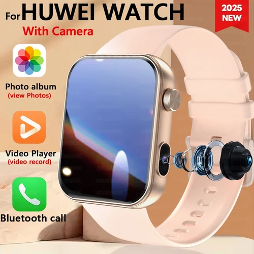 Imagen 1 del producto Nuevo para HUAWEI reloj inteligente con cámara pulsera deportiva de ritmo cardíaco auriculares TWS música Local Bluetooth hablar reloj inteligente hombres mujeres