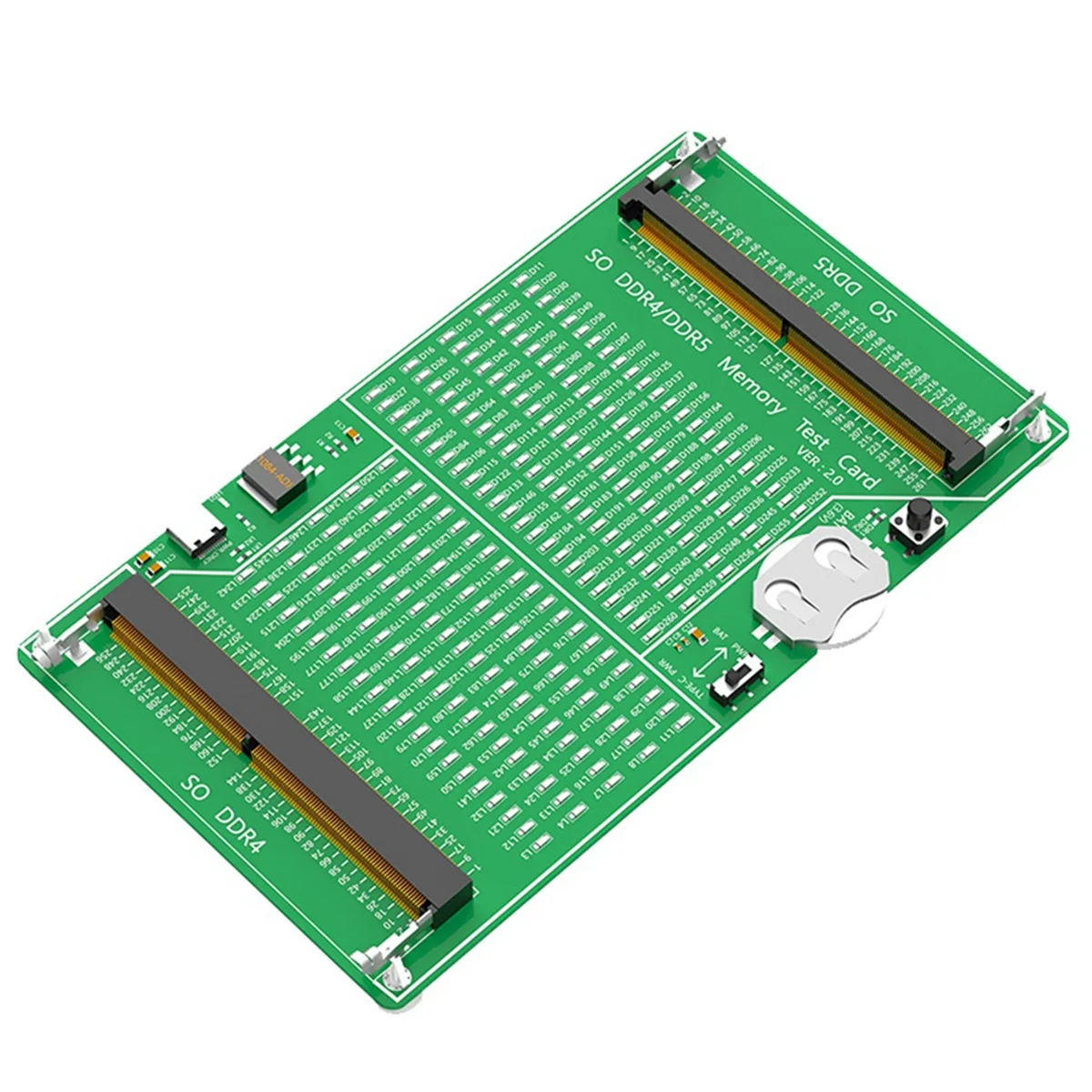 

ATP-Тестер памяти для ноутбука DDR4/DDR5 Тестер памяти 2 в 1 с подсветкой Многофункциональная портативная тестовая карта памяти