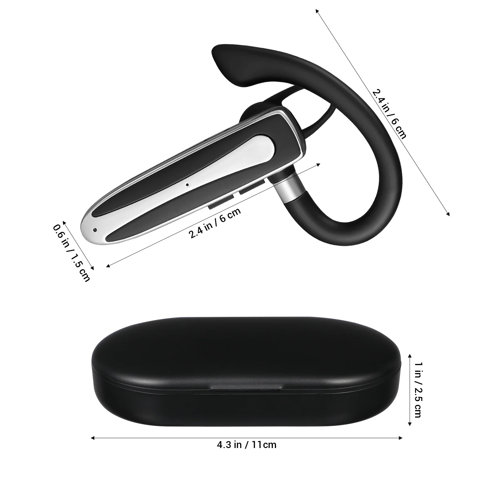 

Earphones Hook Earbuds Wireless In Ear Headset Hands Free Calling .1 Sports Earpiece For Cell Phone