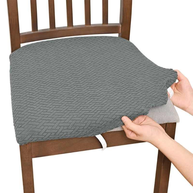 367A Long Back Chair Cover Dining Chair Slipcover Large Elastic Striped Stretch Case