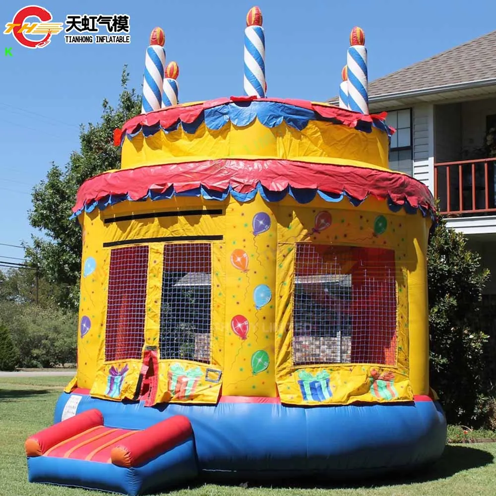 Fast Ship Durable Inflatable Cake Bouncer Outdoor Commercial Inflatable Bounce House Bouncy Castle Air Jumper for Children Party