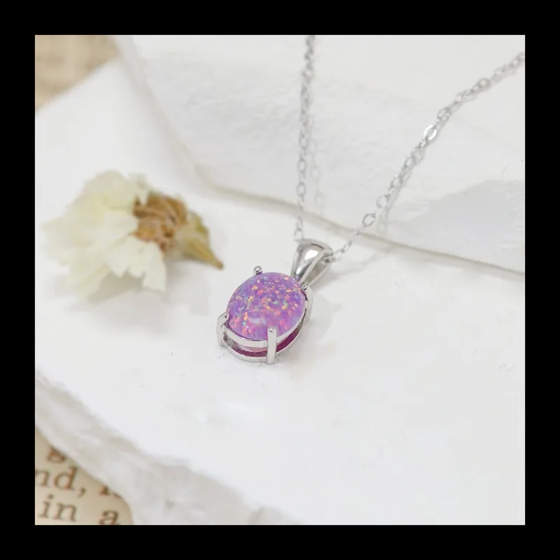 

Серьги из стерлингового серебра S925, горячий стиль, корейская версия натурального фиолетового опала, женский дизайн, простая ниша