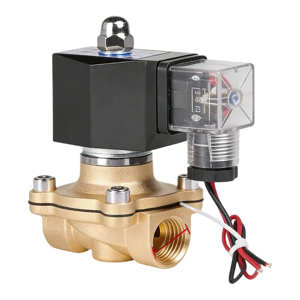 Electric Solenoid Valve 1/2'' DN15 Normally Closed Brass Electric Solenoid Magnetic Valve For Water Control DC 24V