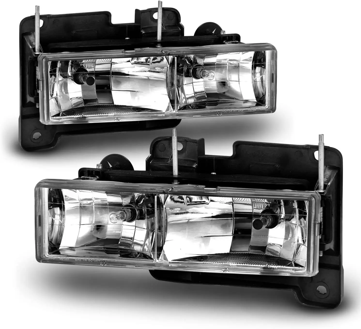 مجموعة المصابيح الأمامية Obs على طراز المصنع لشاحنة Chevy GMC Pickup 1500 2500 3500 - جانب الركاب والسائق #2