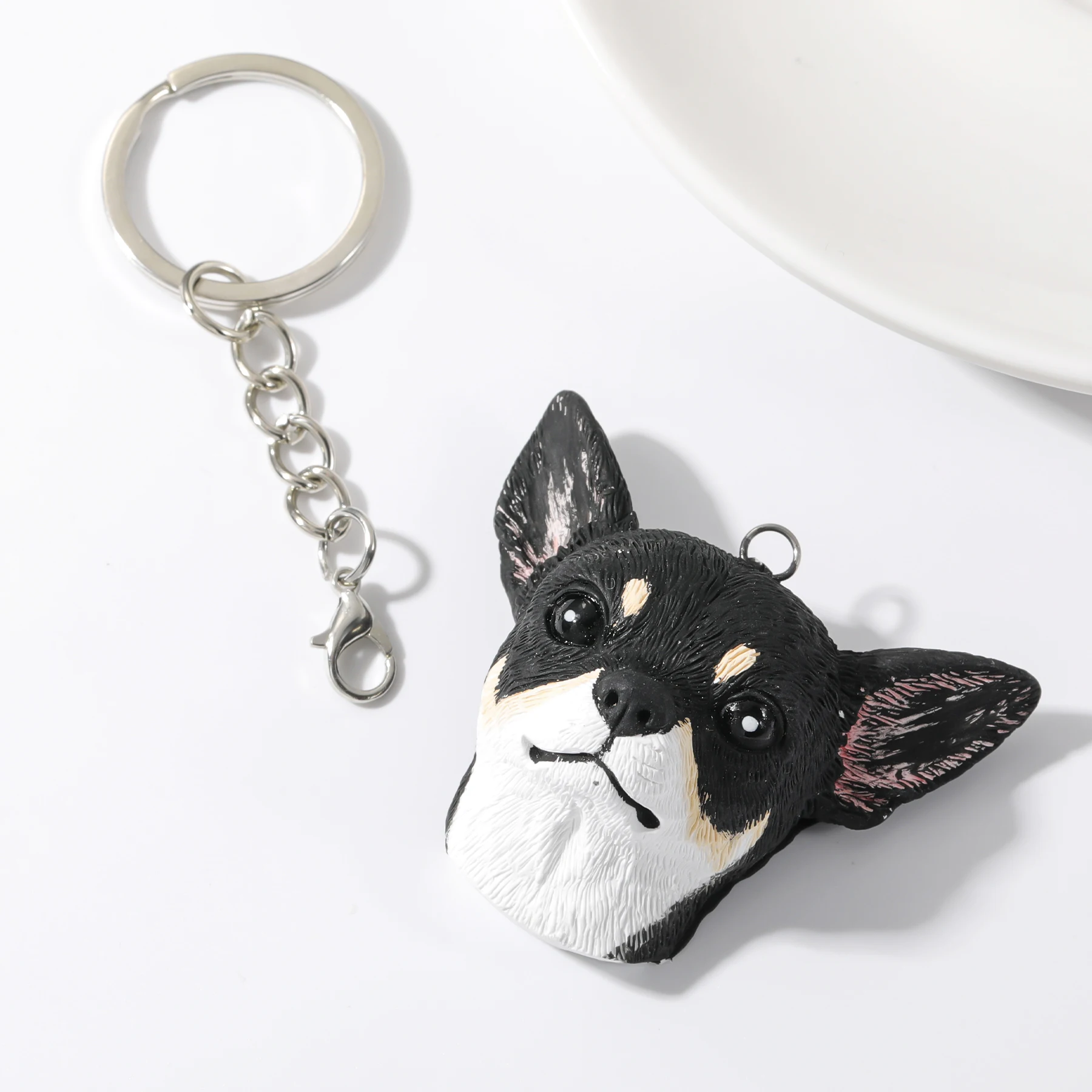 Custom Dog Head Ornament Personalized 3D Pet Portrait Pet Keychain Customized Pet Gift Pet Mini Sculpture Pet Lover Gift Ideas