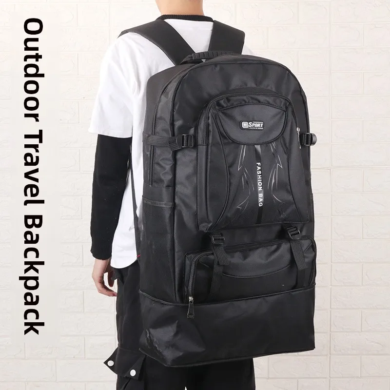 Outdoor Large Capacity 130L Sports Climbing Bag Men's Expandable Double Shoulder Backpack Men's Rucksack Worker Luggage Bag