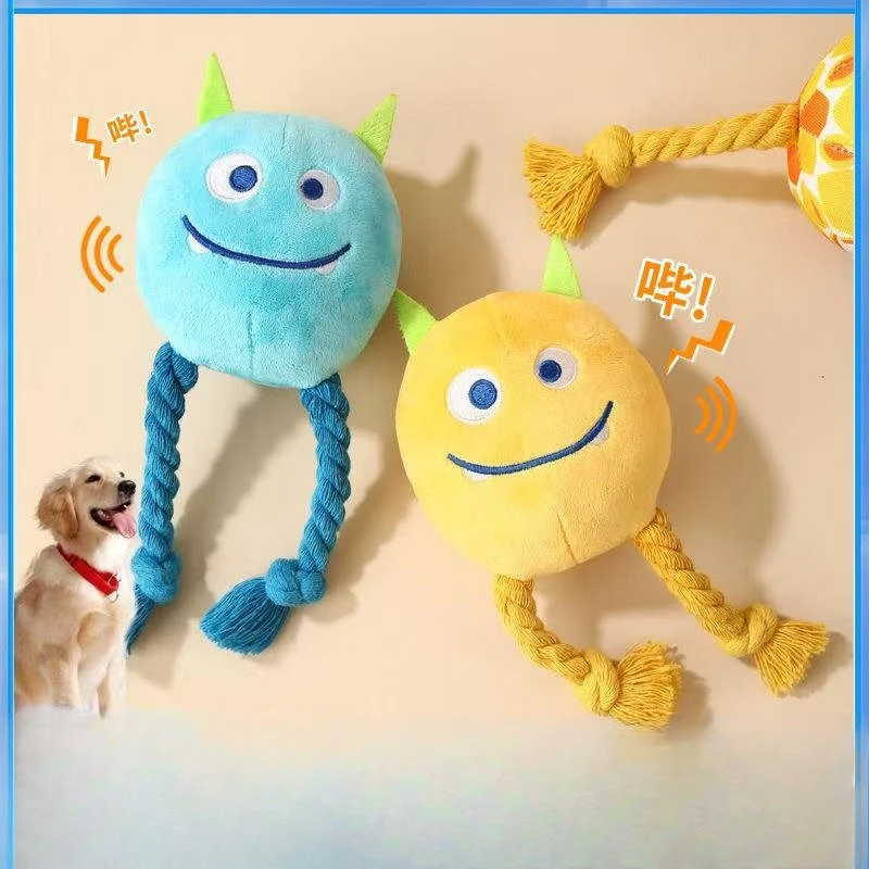 

1pcs Dog Voice Pet Toy Ball Interactive Soothing Plush Monster Bite Resistant Self Hi Dog Bite Toy Pet Supplies
