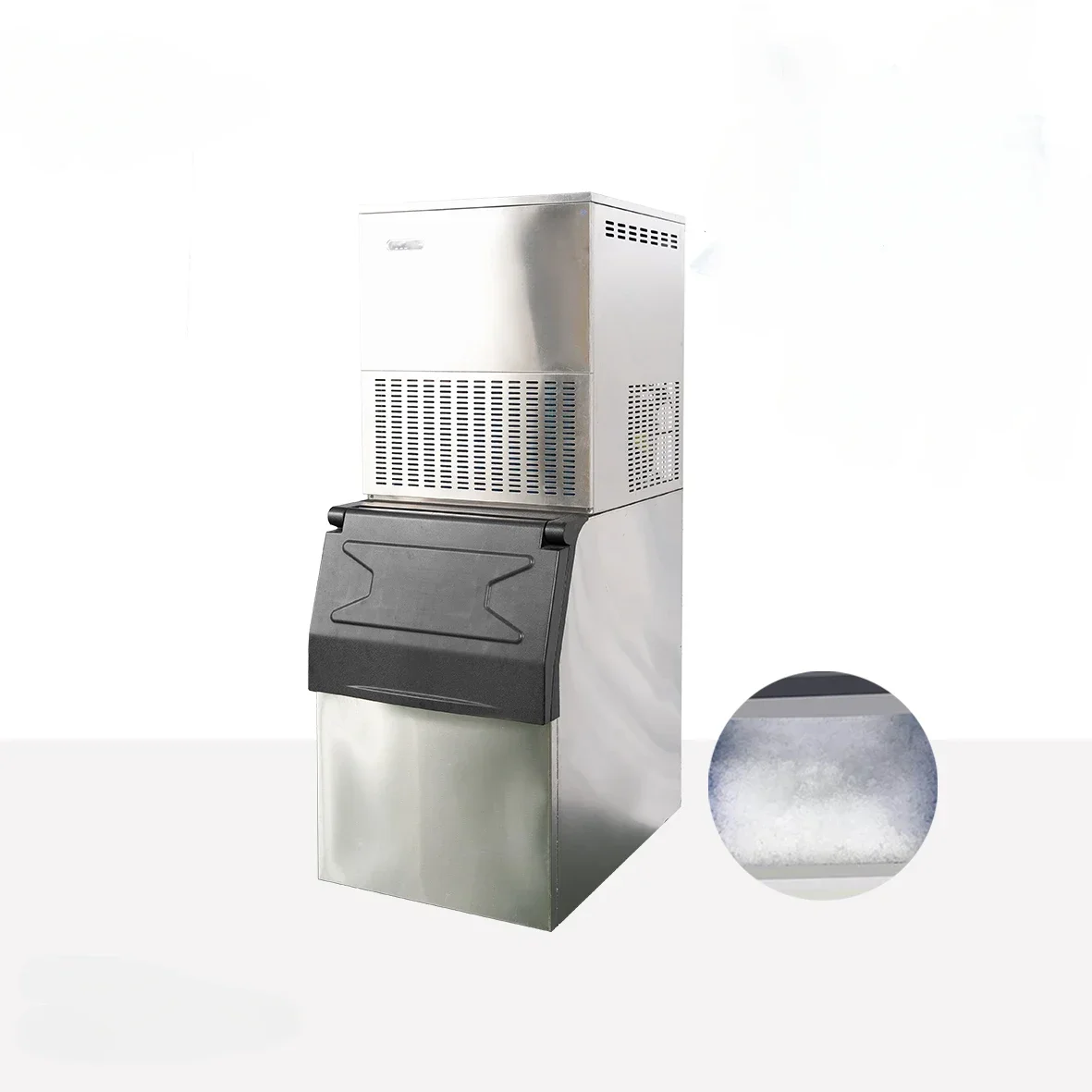 

100kg 200kg Per Day Snowflake Particle Ice Machine For Supermarket Fresh Water High Efficiency Automatic