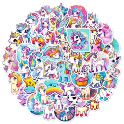 10/50pcs Cartoon Cute Rainbow Unicorn Stickers Aesthetic Scrapbooking Laptop Travel Luggage Laptop Wall Car Decoration Sticker