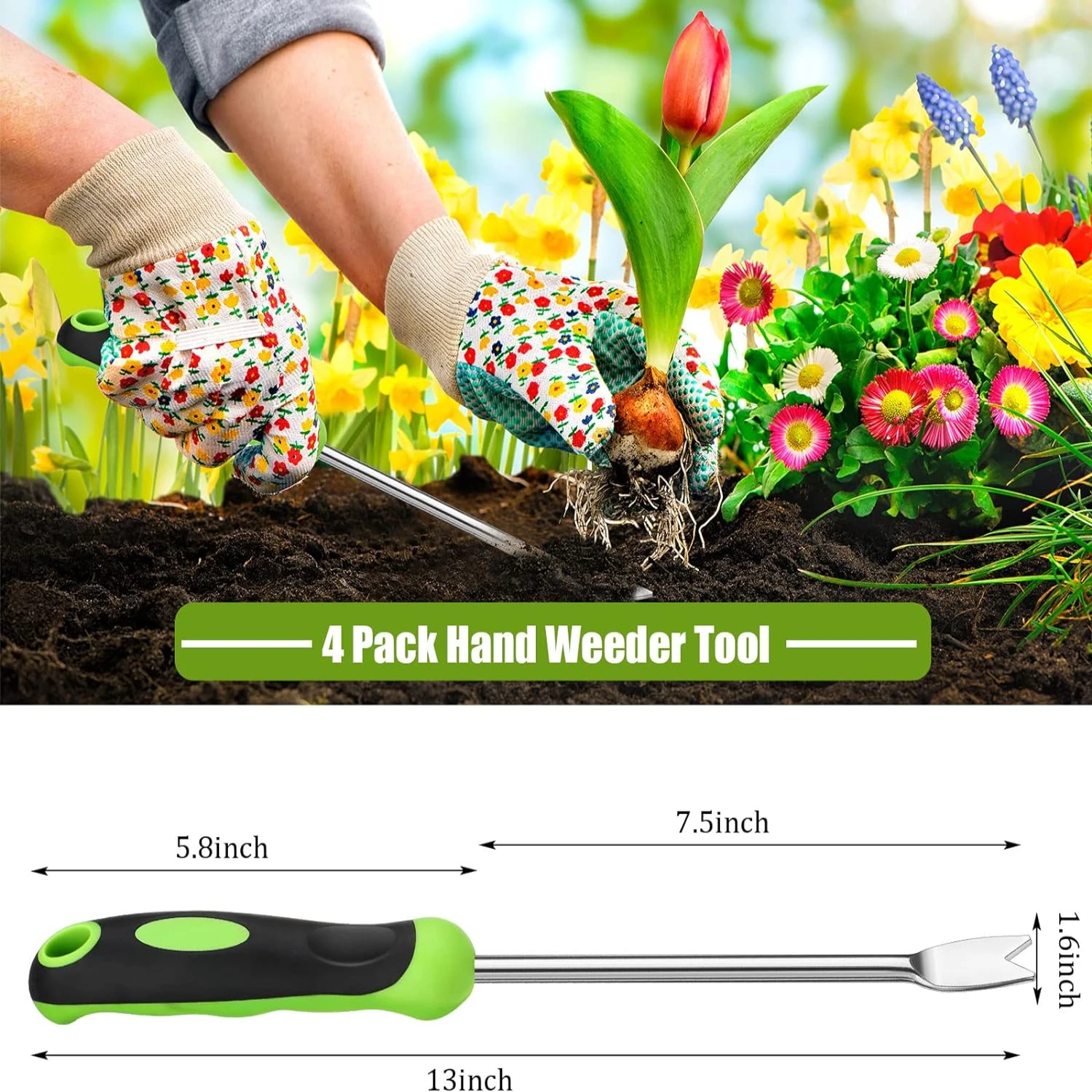 Professional Grade Top-Notch Ergonomic Stainless Steel Hand Weeder Tool with High-Quality Premium Design for Effortless Garden W