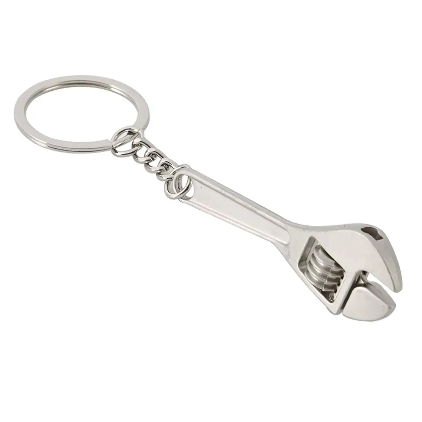 

Wrench Simulation Wrench Keychain Solid Metal Ring Adjustable Pocket Convenient Wrench