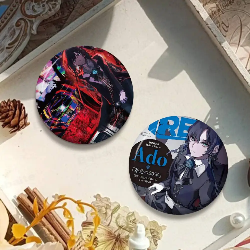 A-Ado V-Virtual Singer Popular Creative Tinplate Soft Button Pins Animal Icon Brooch Lapel Backpack Badge Accessories Pin