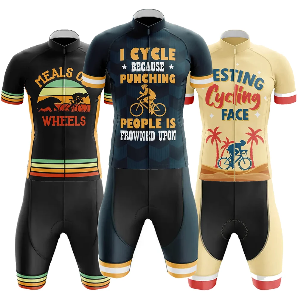 

Мужской велосипедный трикотаж без рукавов Frowned Upon, комплект шорт для шоссейного велосипеда Maillot in My Head, быстросохнущие шорты Ropa Ciclismo - одежда для велосипеда