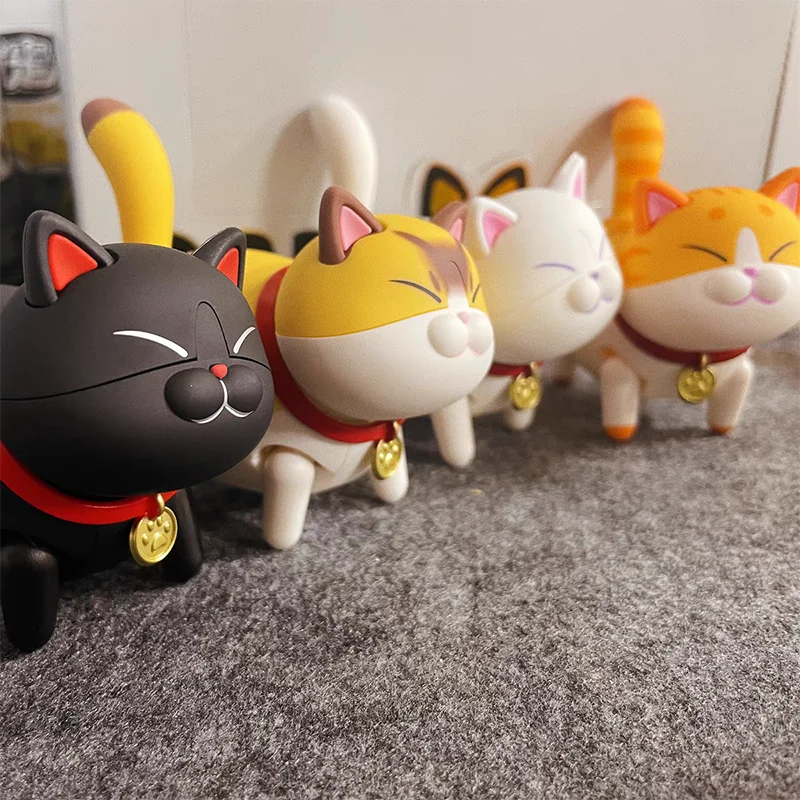 Electric Cat Blind Box Character Walking Animal Anime Kawaii Caja Ciega Decorative Action Characters Mysterious Surprise Childre