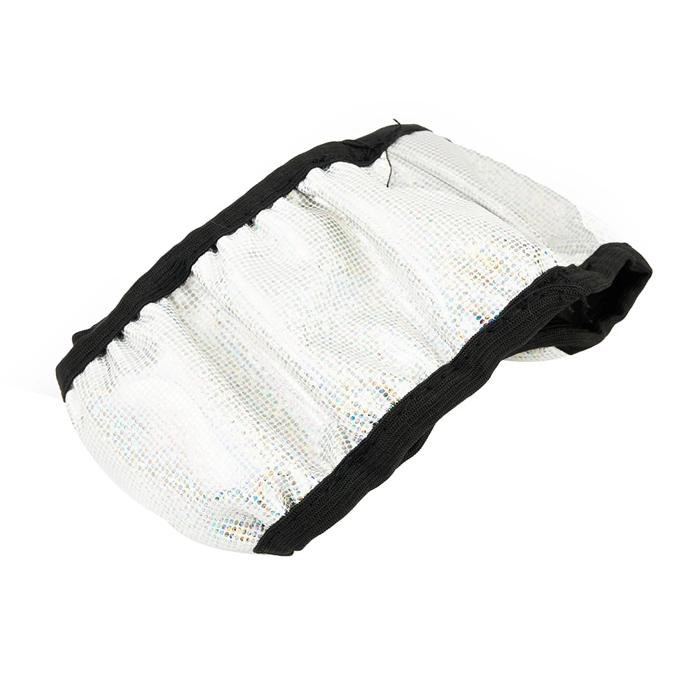 غطاء عجلة القيادة مضاد للانزلاق لامع أبيض غطاء عجلة قيادة السيارة سهل التركيب على عجلات ذات الحجم القياسي #4