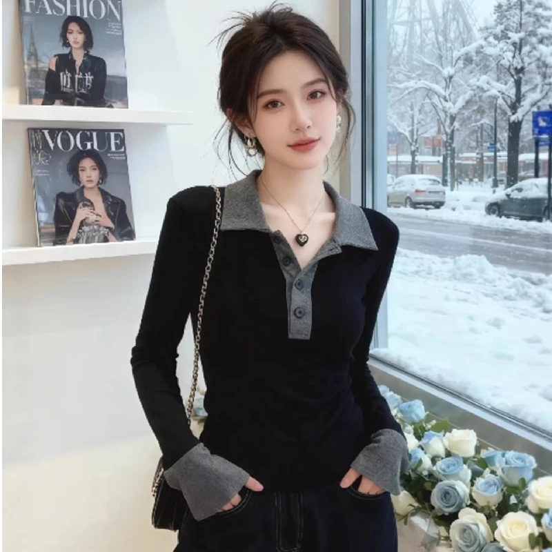 High-End Women's Knitted Sweater Base Layer Shirt Autumn Winter No Pilling Guangzhou Thirteenth Factory European Style