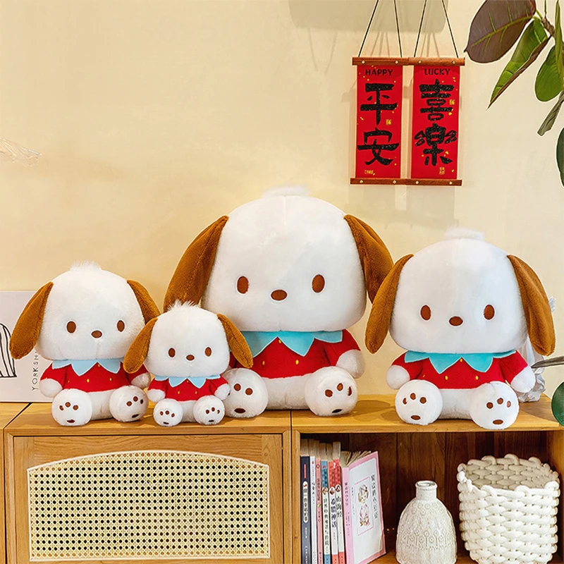 

60 см Sanrio Kawaii клубника Pochacco плюшевая игрушка милый мультяшный щенок мягкая кукла аниме подушка для детей подарок на день рождения и Рождество