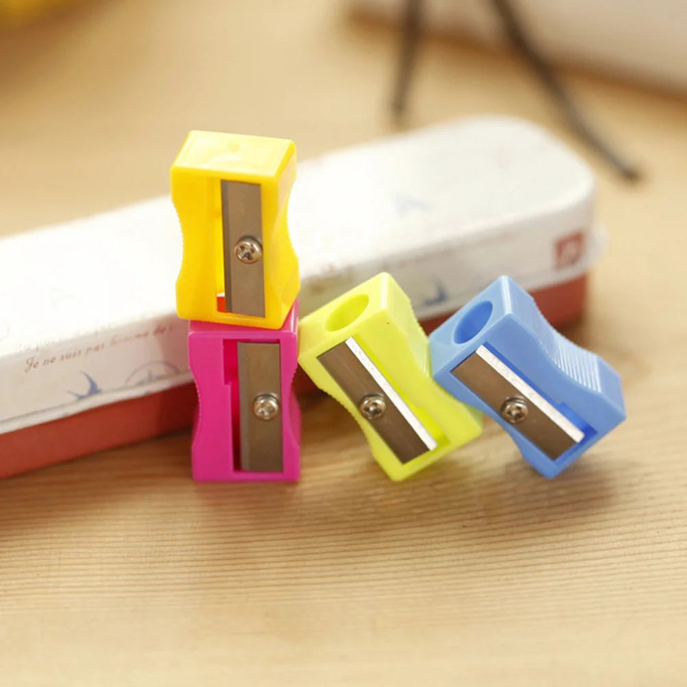 24pcs Handheld Plastic Pencil Sharpener Mini Manual Pencil Sharpener (Mixed Colors) mini pencil sharpener