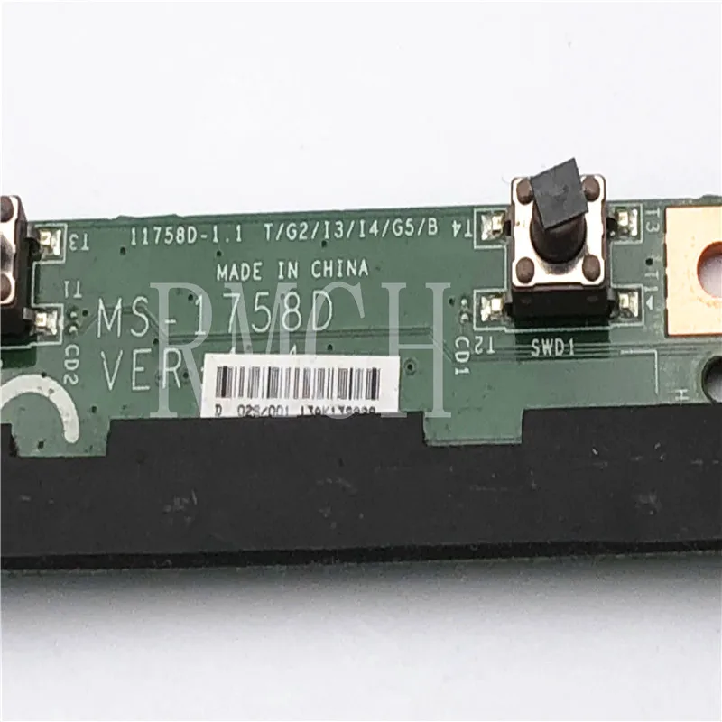 Echte Originele MS-1758D Voor Msi GP70 MS-1758 17.3 "Laptop Power Knop Media Board Getest 100% Goed