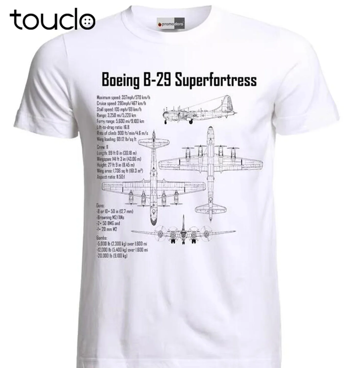 Boeing B-29 Superfortress Us Aircraft Flugzeugbomber World War 2 T-Shirt  New Men T-Shirt Loose Clothes Cheap Tees