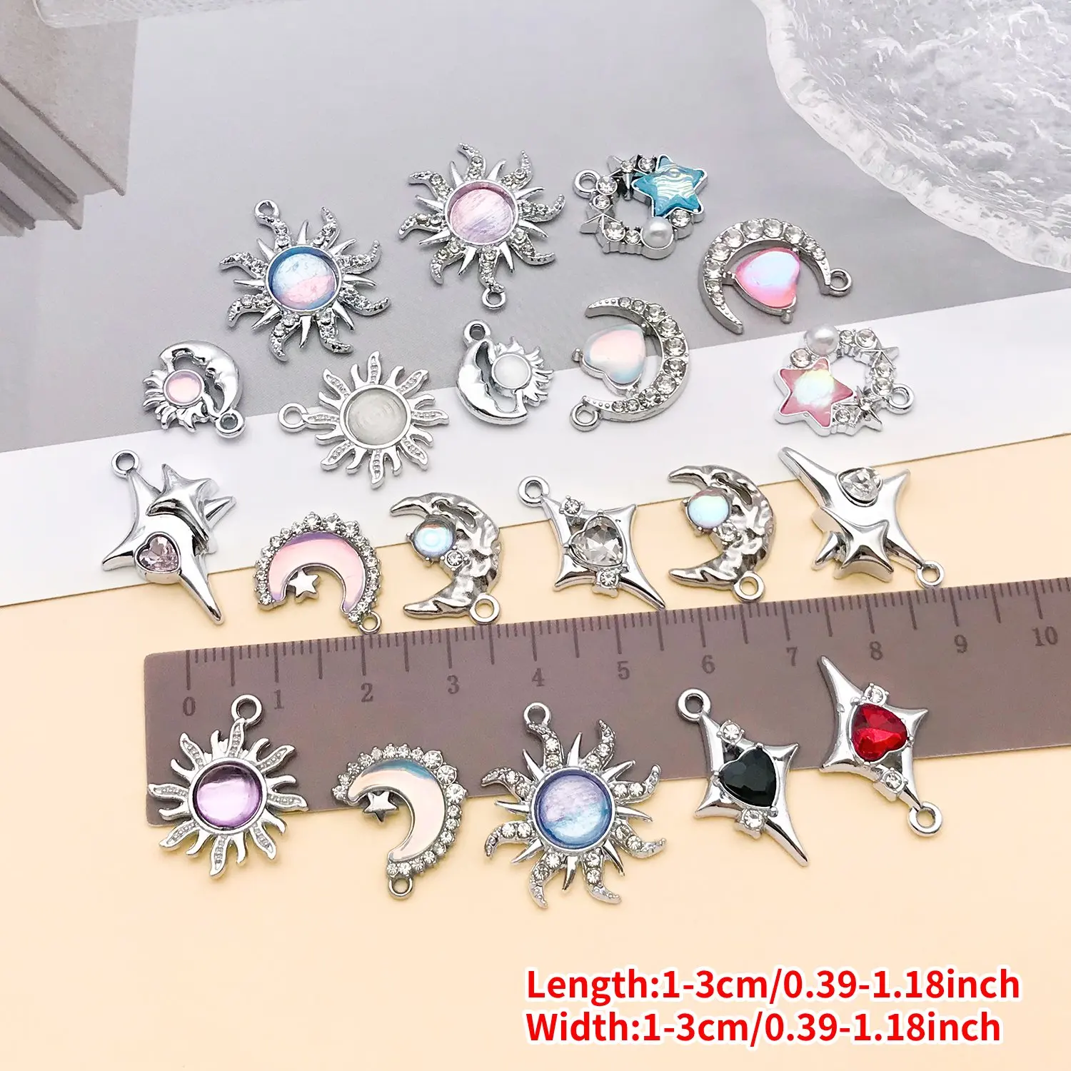 5/20pcs New Star Moon Enamel Charms Blue Fashion Style Pendants For Making DIY Handmade Findings Accessories Necklace Jewelry - view 6