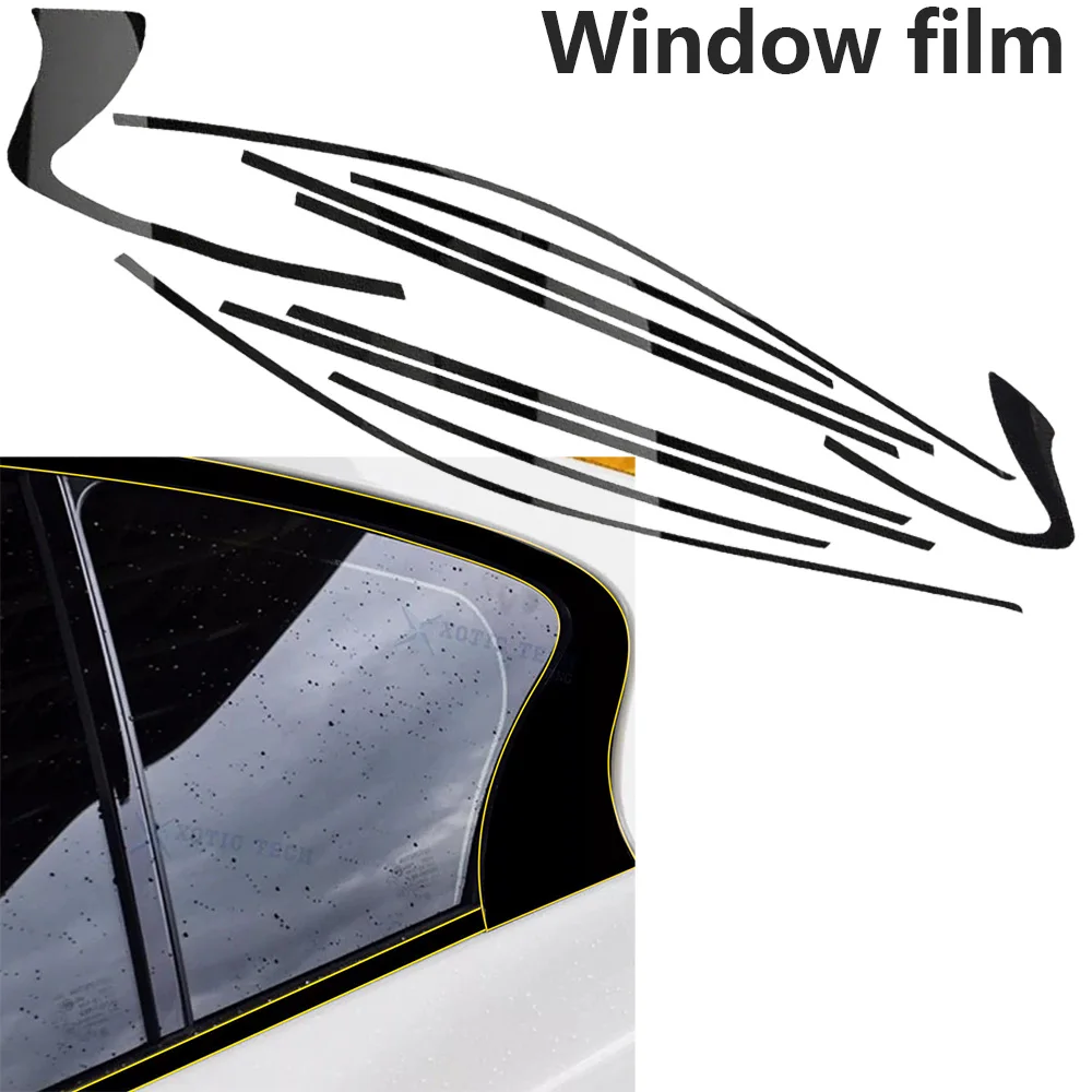 

Для Infiniti Q50 2013-2023 седан, окно автомобиля, хромированные удаленные затемняющие стойки ABC, глянцевые черные наклейки, автомобильные аксессуары