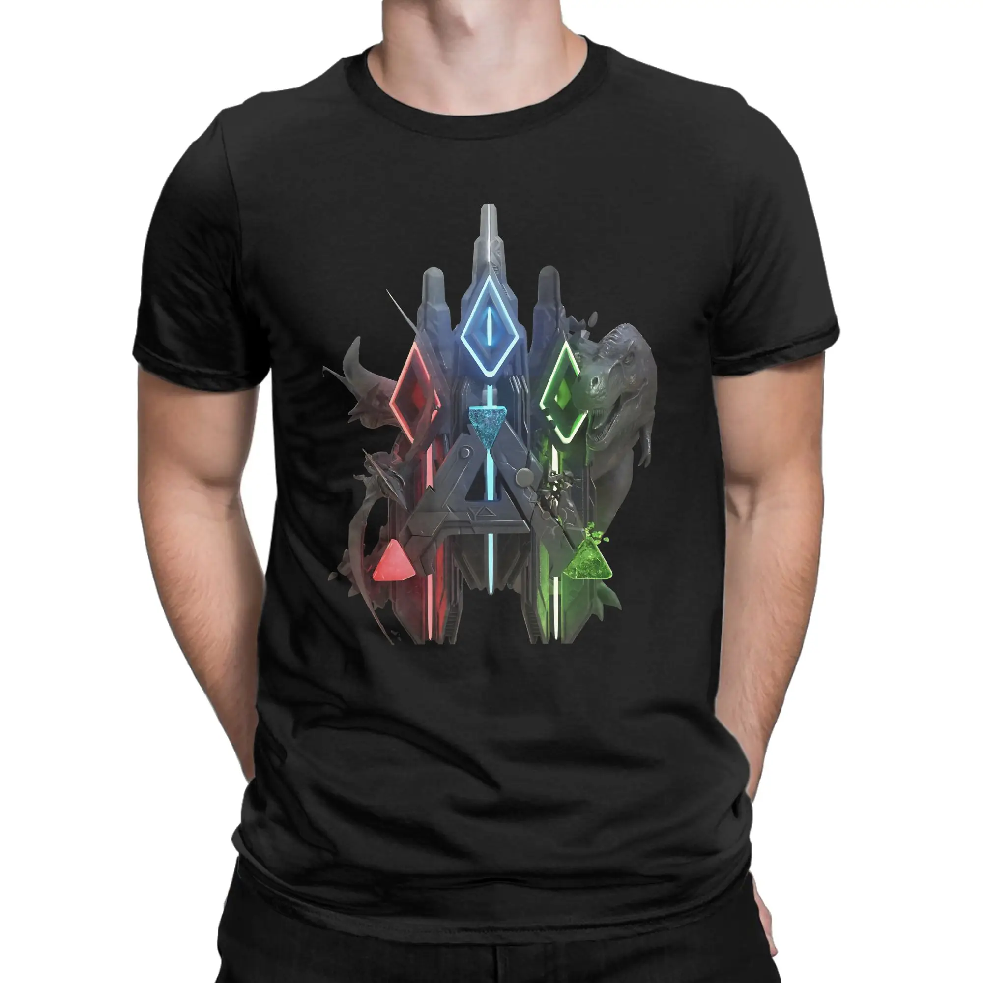 T-shirt drôle 100% coton pour hommes, Implanta Funny ARK Survival Evolved