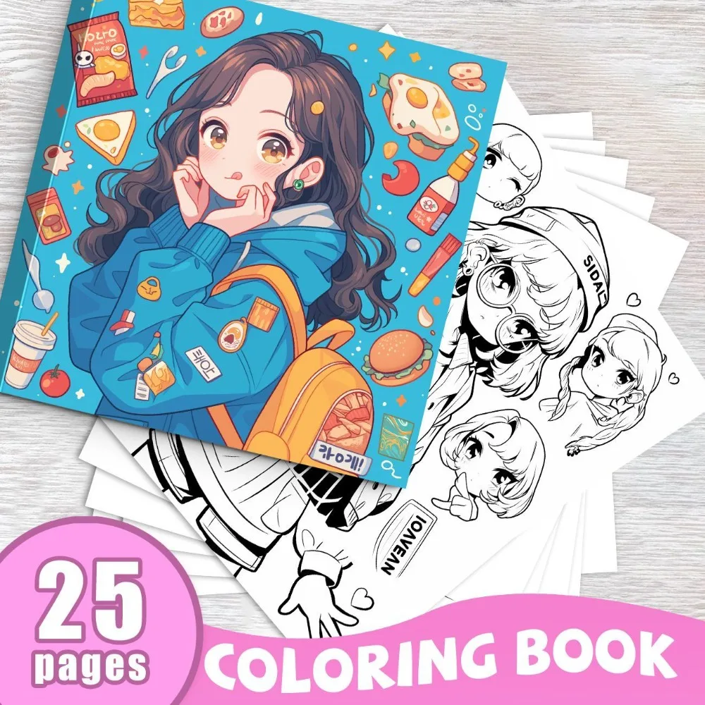 All In One Coloring Kit With Acrylic Marker Pens DIY Creative Graffiti Stress Relief Boost Concentration Art Drawing Book Set