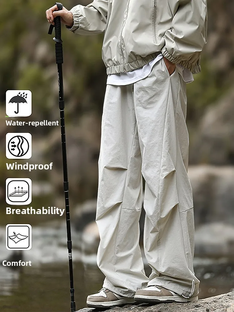 

Свободные прямые мужские спортивные брюки, осенние новые американские уличные тактические брюки-карго, повседневные свободные молодежные брюки