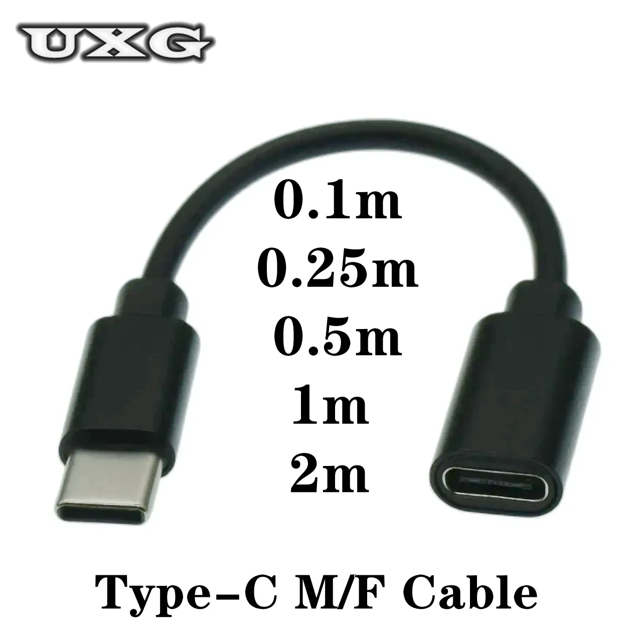 0.1m 0.25m 0.5m 2m Usb C Type-c Extension Cord Type-c Male to Female Fast charging Date Short Cable Extensor Charger Connector