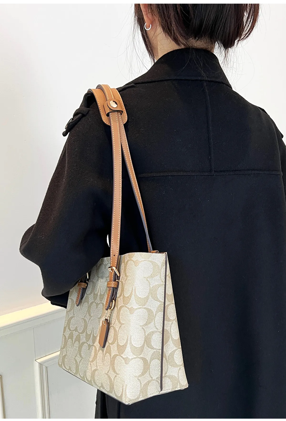Adjustable Bag Strap For Coach Mollie25 Tote Bag Leather Shoulder Strap Durable Bag Belt Underarm Bag Replacement Accessories