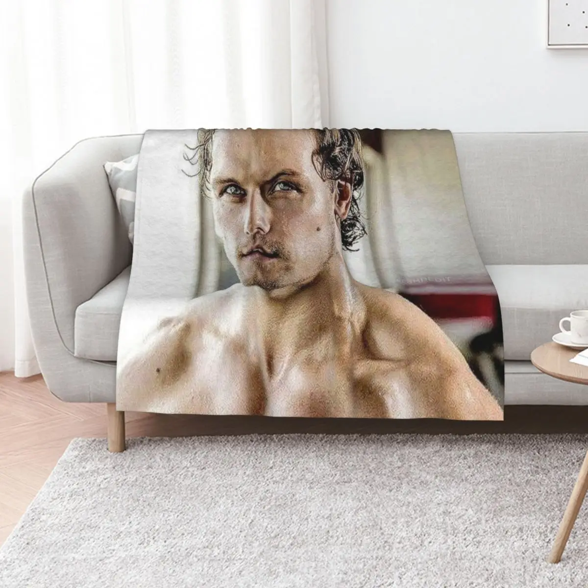 sam heughan Throw Blanket Soft Big Kid'S Bed Winter beds Warm Polar Blankets
