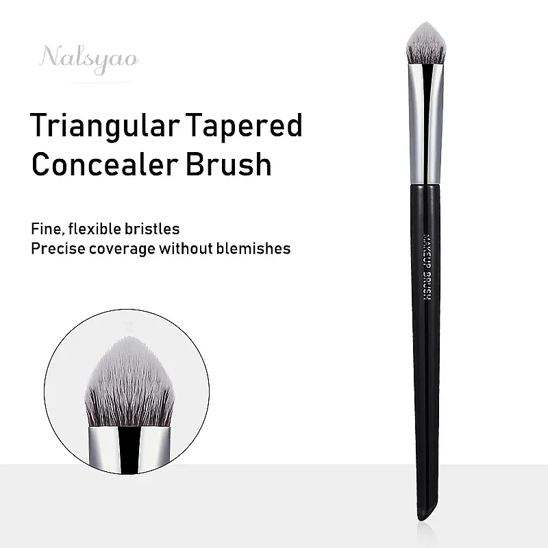 Triangle Beveled Concealer Brush for Dark Circles Acne Spots Highlighting Detail Makeup Brush Precision Face Cosmetics