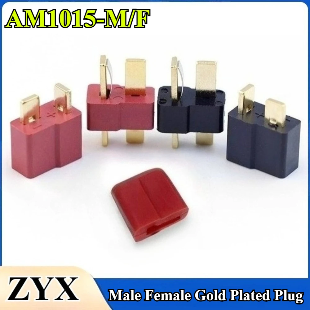5/10Pcs/lot AM1015-M/F Model Airplane T Plug Battery Connector Male Female Gold Plated Banana Plug for RC Parts