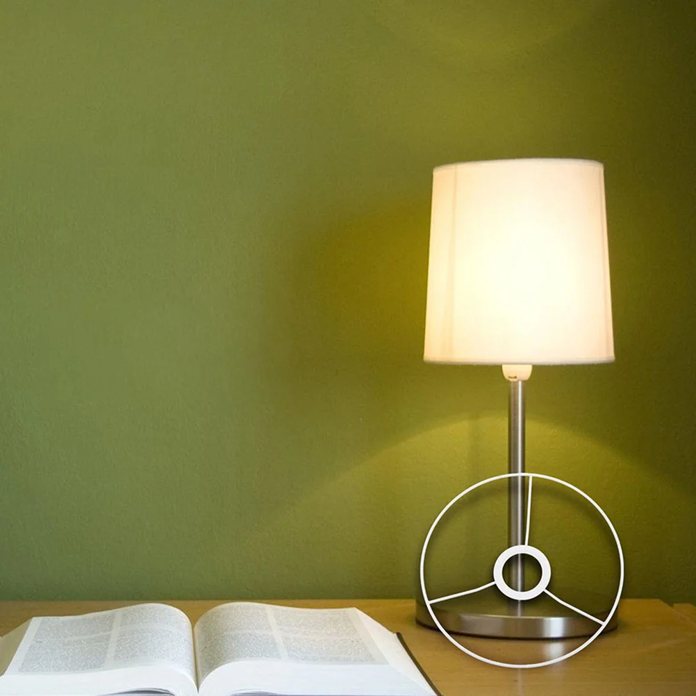 

1Pair Circular Lampshade Frame Sturdy Metal Ring Support for DIY Table Lamp Repair Elegant Light Fixture Upgrade Lamp Shade