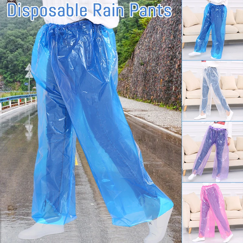 

4 Pcs Disposable Split Rain Pants Thicken Waterproof Tourism Raincoat Outdoor Travel Cycling Camping Hiking Raincoat