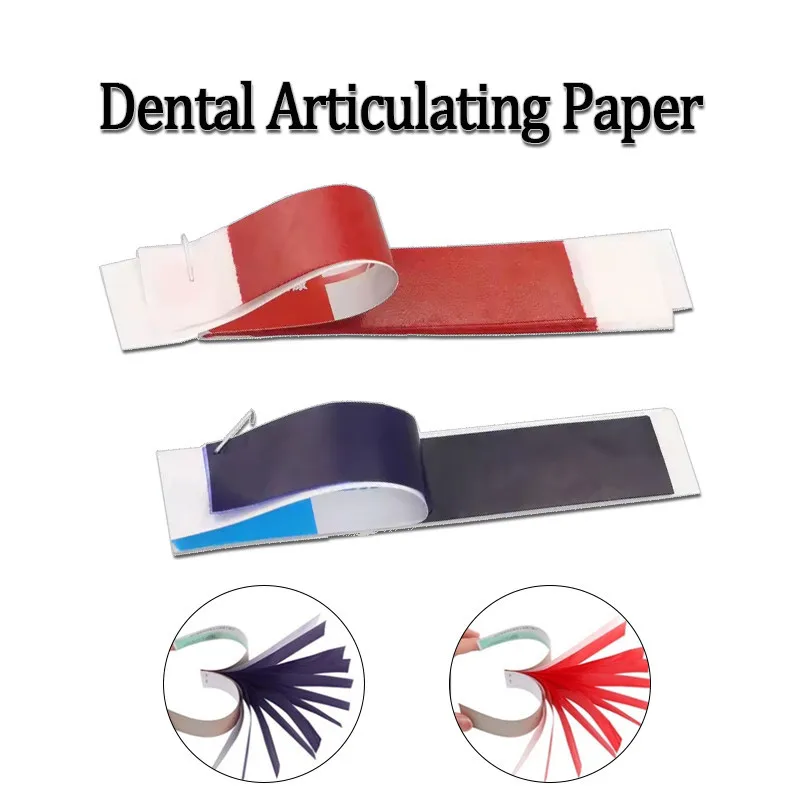 

Dental Articulating Paper Blue Red Occlusion Paper Strip for Teeth Whitening Dentist Material Tools
