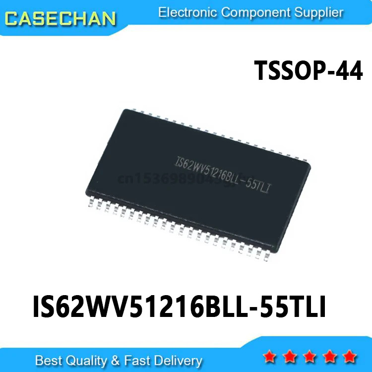 

10PCS New and Original IS62WV51216BLL-55 IS62WV51216 IS62WV51216BLL IS62WV51216BLL-55TLI TSOP-44