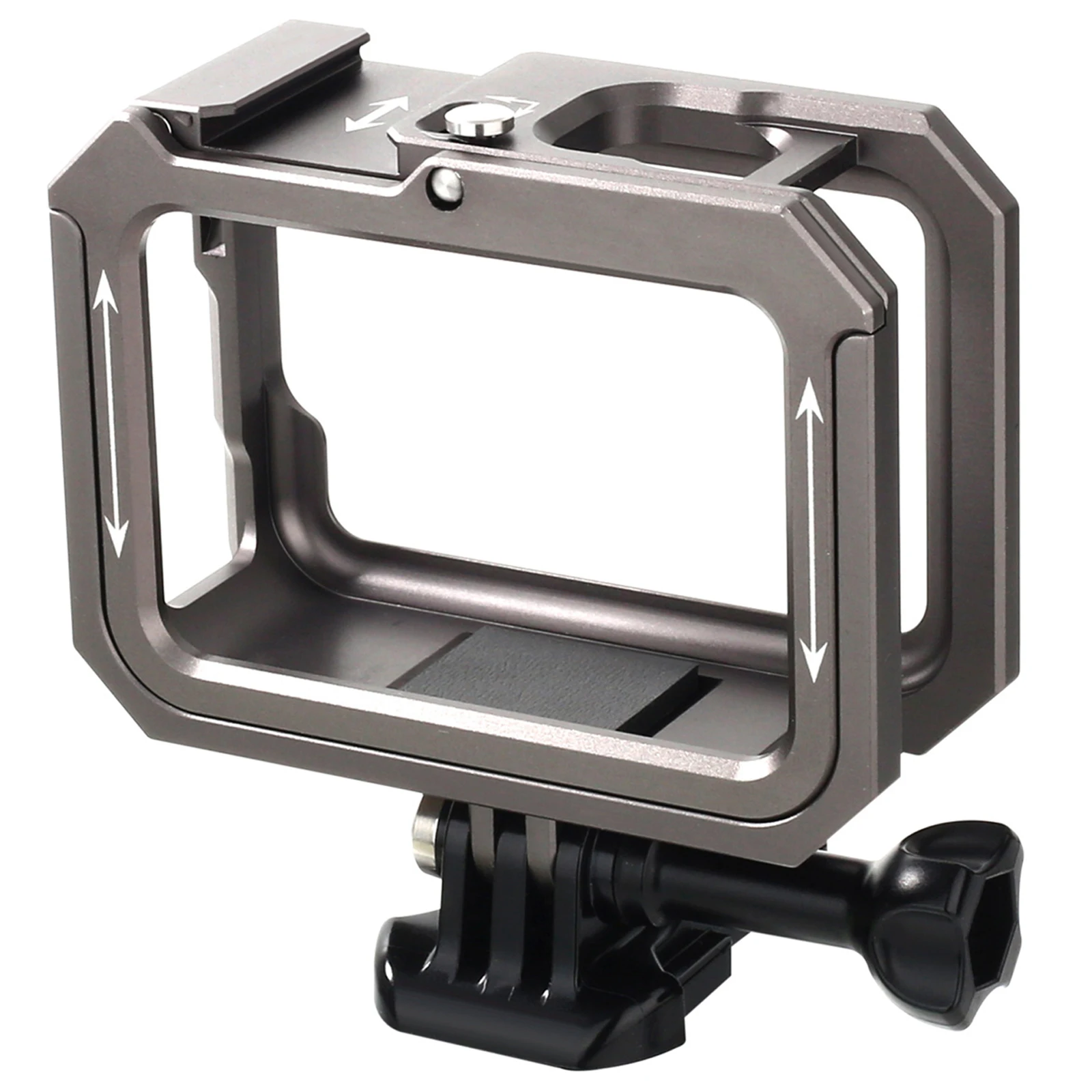 Aluminum Expansion Protective Frame Mount Case Cover with 2 Cold Shoes for GoPro Hero 9/10/11/12/13 Camera