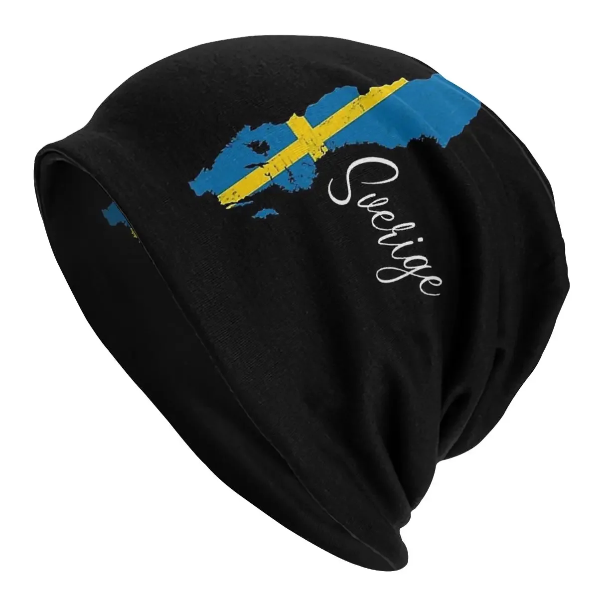 Flag of Sweden Men Women's Beanie Hats Sverige Knitted Hat Hip Hop Earmuff Bonnet Street Skullies Beanies