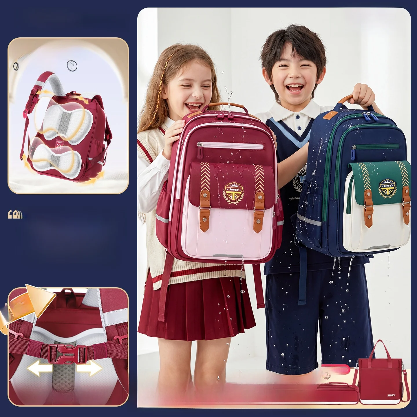 spine-protection-children's-school-bag-multi-functional-large-capacity-multi-layer-separator-for-boys-and-girls-primary-school