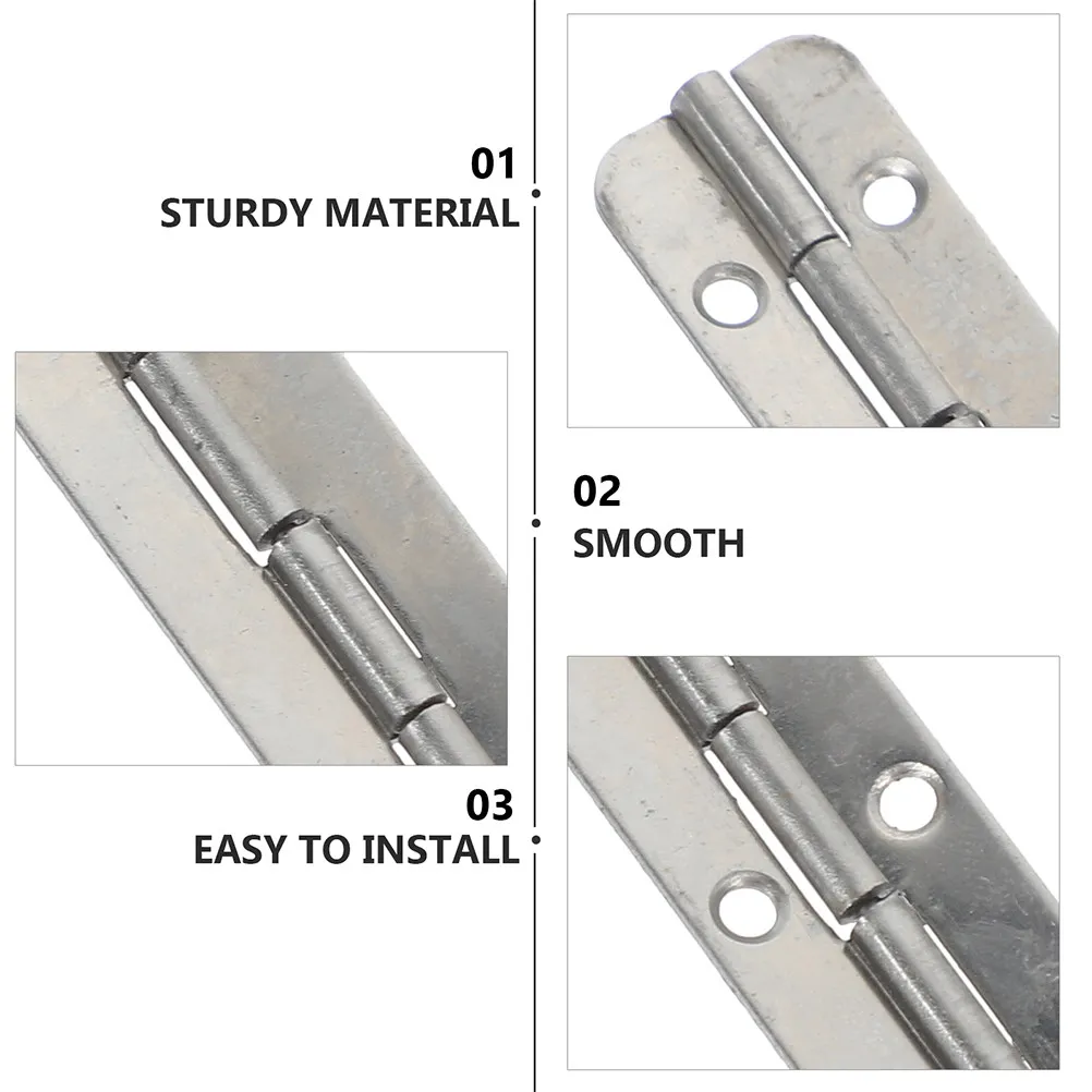 4Pcs Heavy Duty Piano Hinges Mini Box Hinges Stainless Steel Polished Jewelry Woodworking Hardware Jewelry Latches