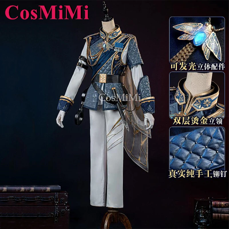 CosMiMi Game Identity V Luca Balsa/Prisoner Cosplay Costume Winter Cicada Fashion Uniforms Carnival Party Role Play Clothing New