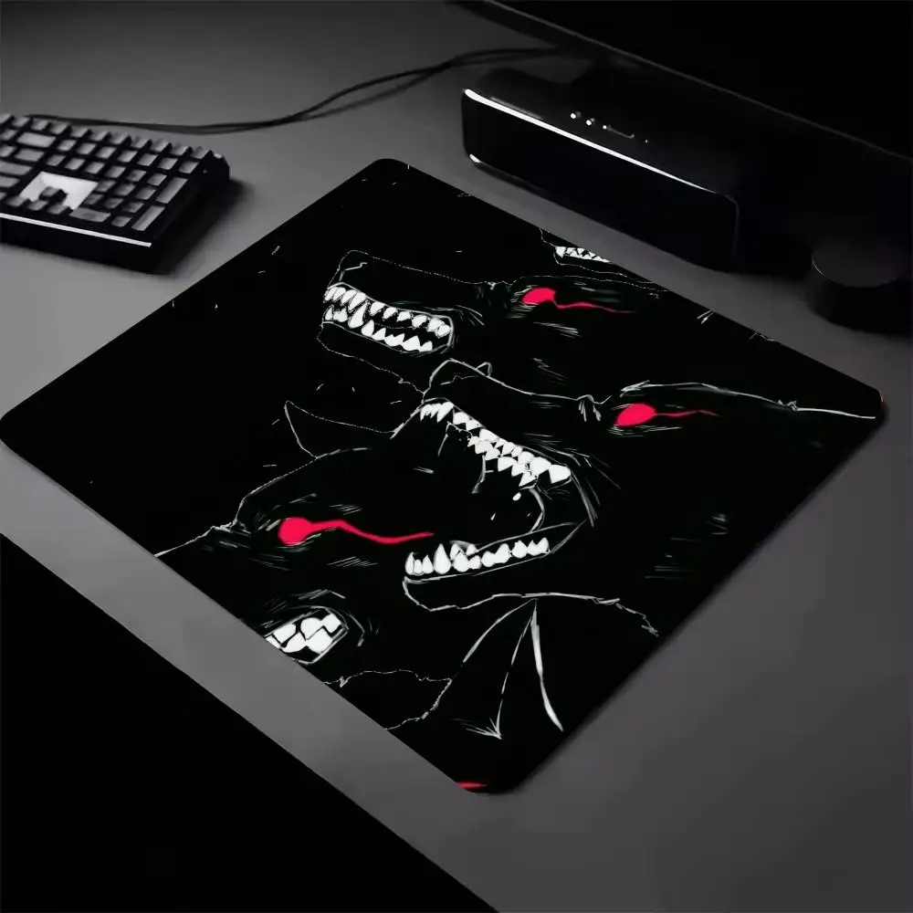 

Коврик для мыши «Жареный волк» 22X18 40X45, компьютерные аксессуары, коврики для офисного игрового стола, резиновый противоскользящий коврик для мыши, небольшой декор, настольные коврики