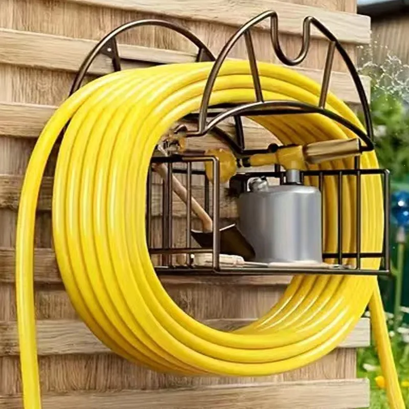 Heavy Duty Wall Mounted Garden Hose Bracket Metal Heavy Duty Garden Water Tool Hanger Water Scroll