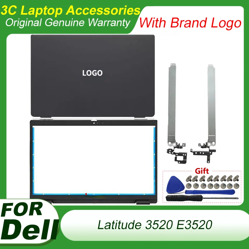 

New For Dell Latitude 3520 E3520 LCD Back Cover Rear Lid Top Case/Front Bezel /Hinges Repair Case 017XCF 04Y37V 0WXN5F