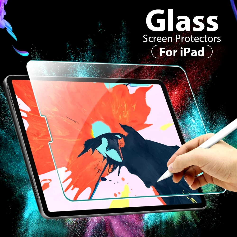 Tempered Glass Screen Protector For iPad A16 Pro 11 12.9 13 M5 M4 10th 10 Generation Air M3 5 4 3 7th 8th 9th 10.2 Mini 6 7 Film